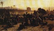 Wilhelm Gentz An Arab Encampment. 1870. Oil on canvas Spain oil painting artist